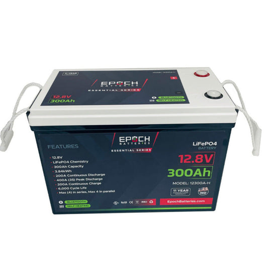 EPOCH 12V 300Ah Essential Series - Bluetooth & Heated LiFePO4 Battery