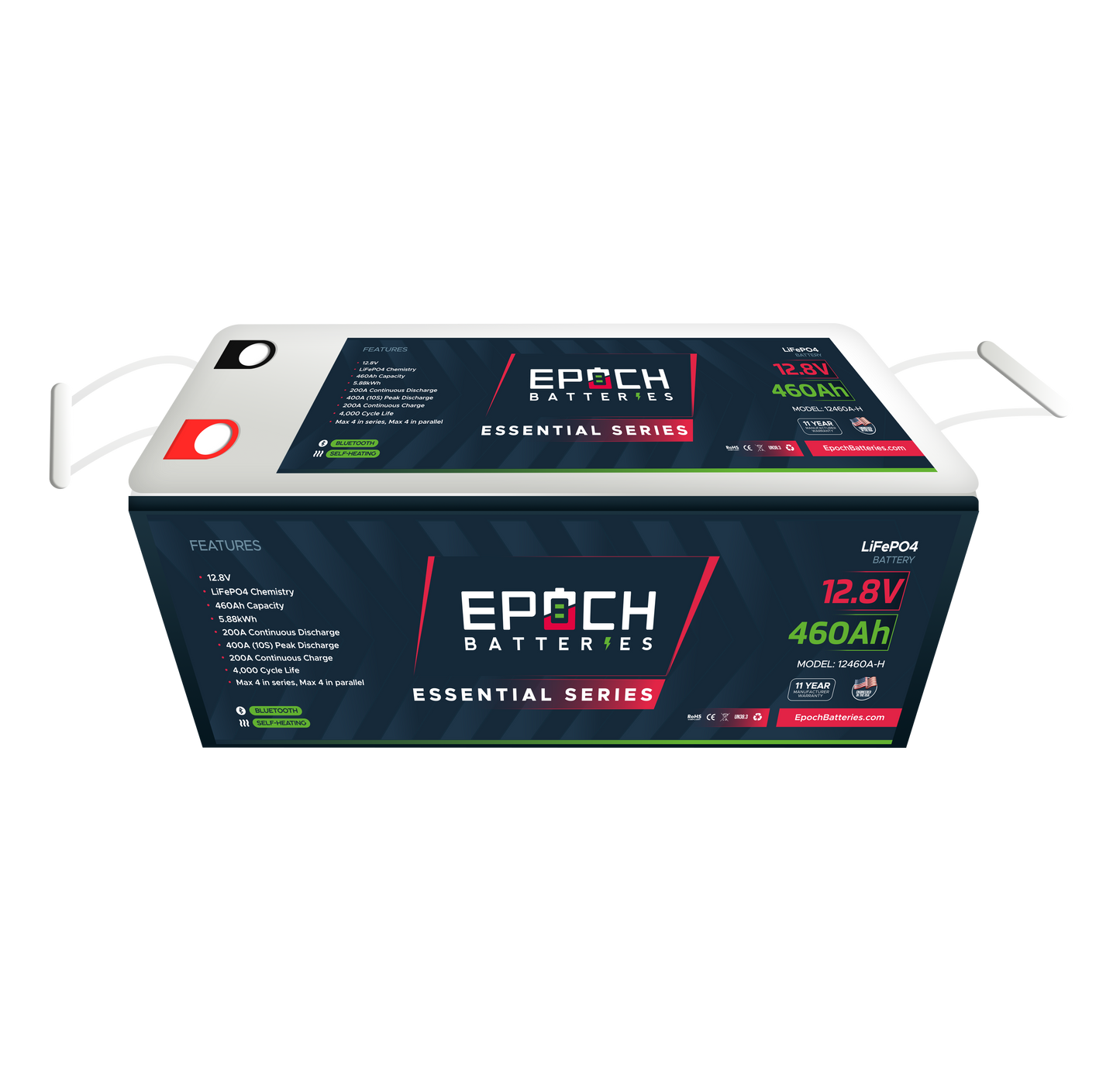 EPOCH 12V 460Ah Essential Series - Bluetooth & Heated LiFePO4 Battery