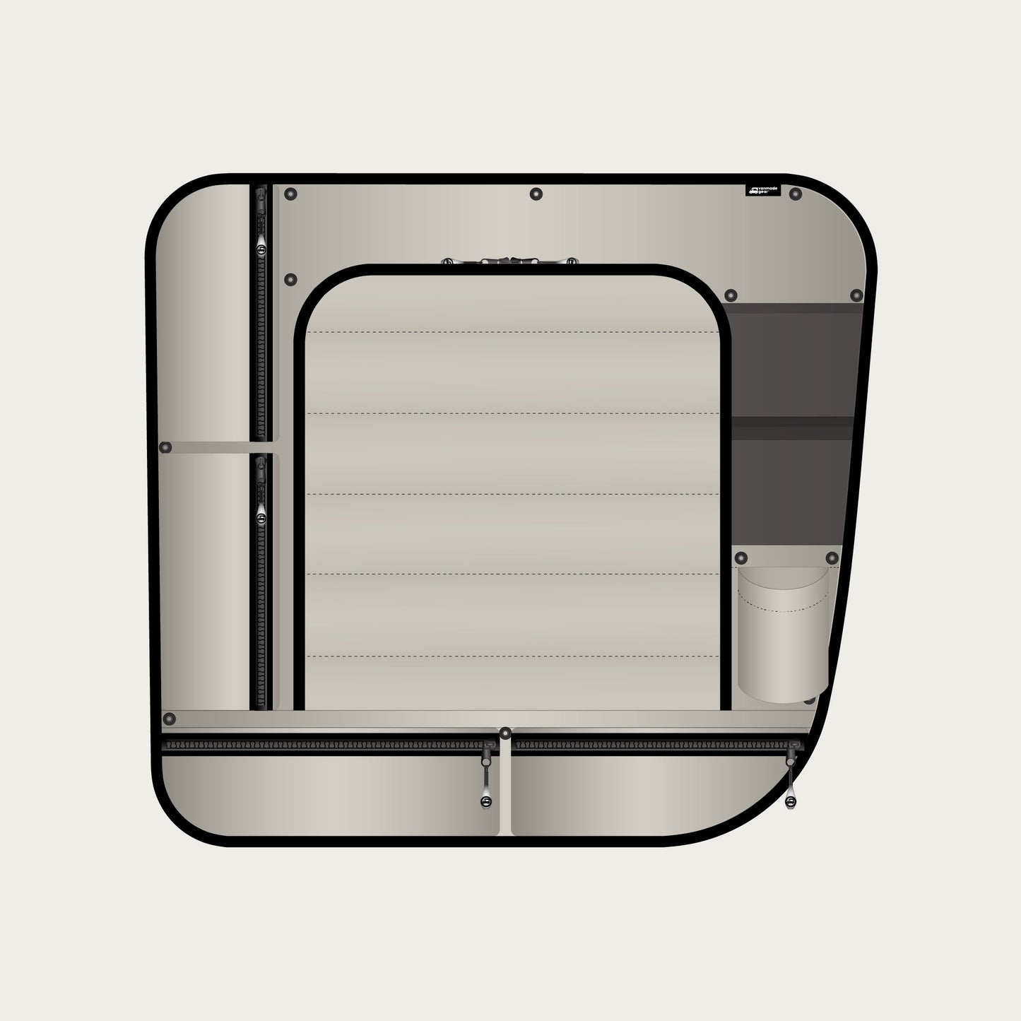 Revel - Dinette Zipper Shade with Organizer