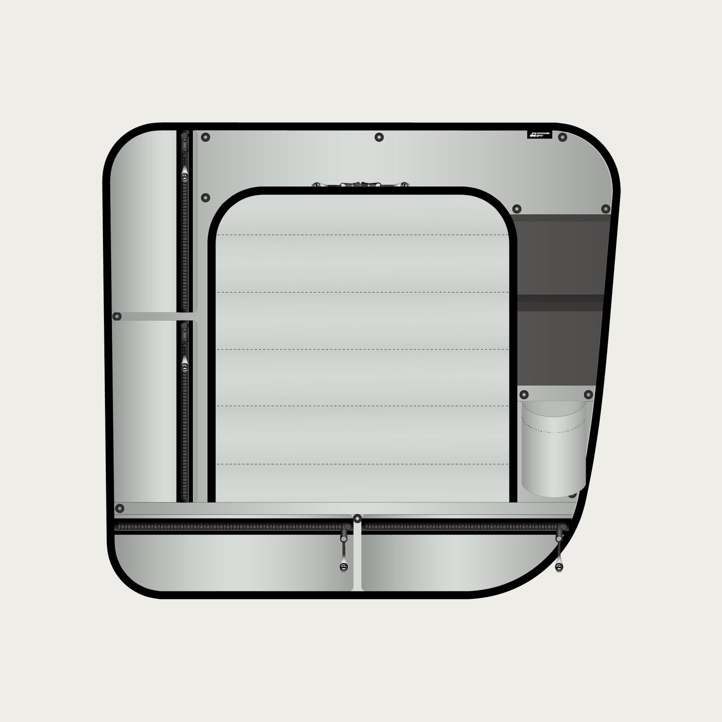 Revel - Dinette Zipper Shade with Organizer