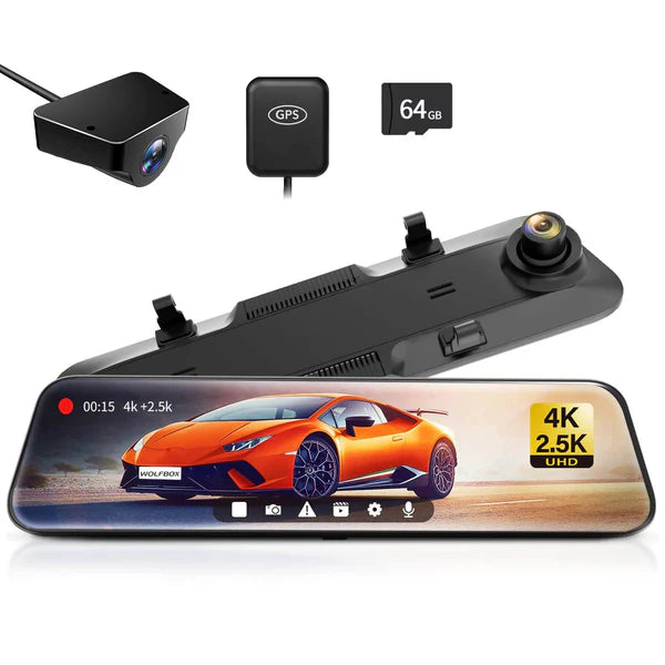 WOLFBOX G900 Pro Touch Screen Dash Cam Smart Mirror